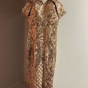Rose gold Sequined dress